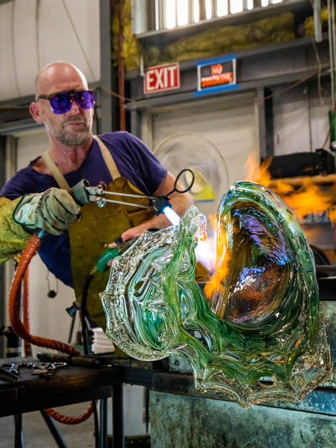 David Wight World renowned glass artist making glass art