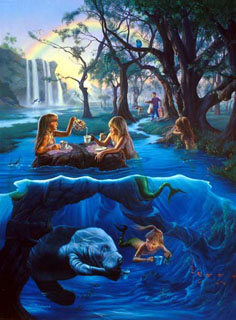 Mermaid Tea Party by Jim Warren Wyland Galleries of the Florida Keys
