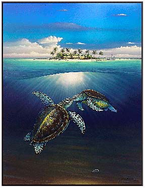 Sea Turtle Island by Wyland - Wyland Galleries of the Florida Keys