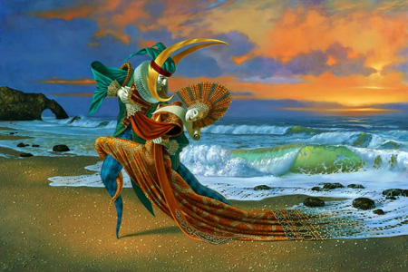Sunset Tango II - Michael Cheval Wyland Galleries of the Florida Keys