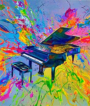 Grand Piano by Jim Warren Wyland Galleries of the Florida Keys
