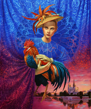 Paris Rooster - Michael Cheval Wyland Galleries of the Florida Keys