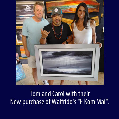 Tom and Carol with purchase of Walfridos E Kom Mai - Wyland Gallery Sarasota