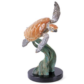 Ancient Mariner by Wyland - small bronze sculpture
