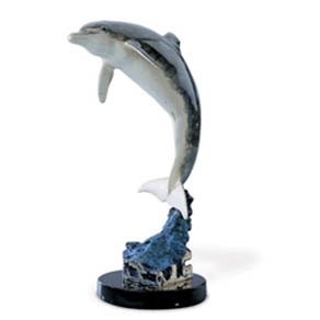 Dolphin Friendly by Wyland - small bronze sculpture
