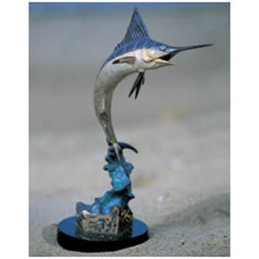 Marlin Celebration by Wyland - small bronze sculpture
