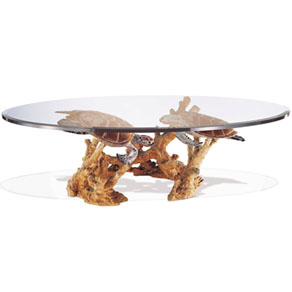 Turtle Reef Coffee Table by Wyland - bronze sculpture table