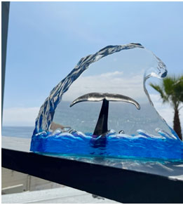 Maui Whale Tail - Wyland Lucite Sculptures - limited edition