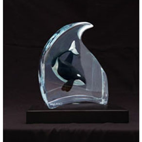 Ocra Sounding Wyland Lucite Sculpture - limited edition