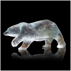 Polar Bear Sea Wyland Lucite Sculpture - limited edition