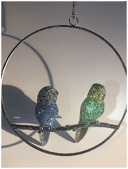 Budgerigars by Clarita Brinkerhoff Budgerigars by Clarita Brinkerhoff at Wyland Galleries of the Florida Keys