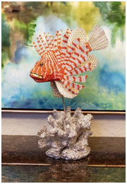 Lionfish on Coral Base by Clarita Brinkerhoff Lionfish on Coral Base by Clarita Brinkerhoff