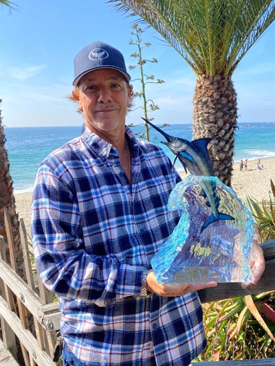 Wyland with Marlin Lucite