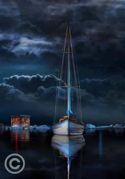 3 AM Nowhere by Stephen Harlan at Wyland Galleries