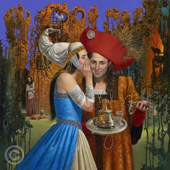 Gossip by Michael Cheval
