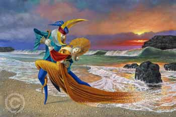 Sunset Tango III by Michael Cheval