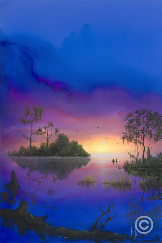 Misty Cypress by Stephen Muldoon at Wyland Galleries