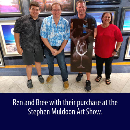 Ren and Bree with Muldoon art purchase