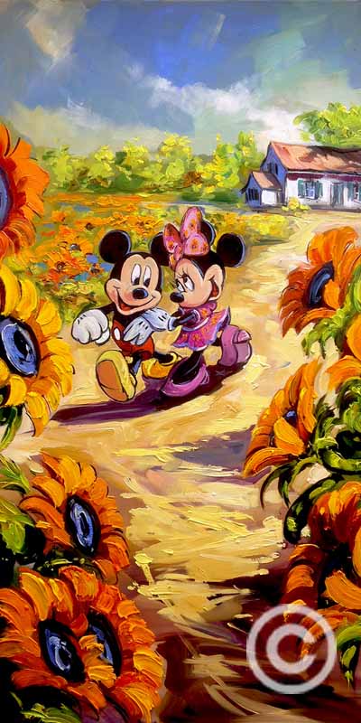 Walking in Sunshine Disney Art by Steve Barton
