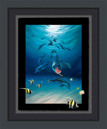 Ariels Dolphin Playground - Wyland Disney Art