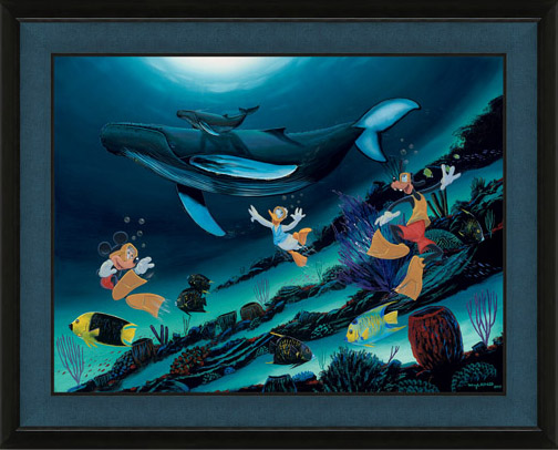 Disney Ocean of Life Wyland Giclee 39x49
