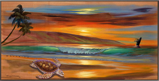 End To A Perfect Day Wyland Art on Metal at Wyland Galleries