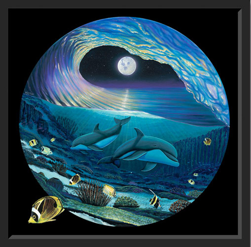 Moonrise Wave Wyland Giclee 37x37 at Wyland Galleries