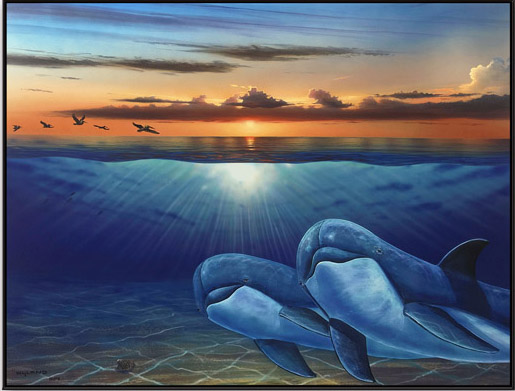 Serenity Sea Wyland Art on Metal at Wyland Galleries of the Florida Keys