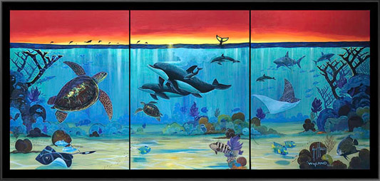 The Sea Wyland Art on Metal at Wyland Galleries of the Florida Keys