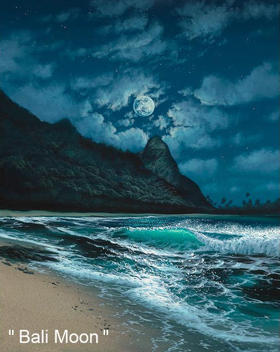 Bali Moon - Art by Walfrido Garcia at Wyland Galleries of the Florida Keys