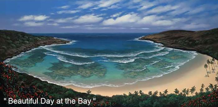 Beautiful Day at the Bay - Art by Walfrido Garcia at Wyland Galleries of the Florida Keys