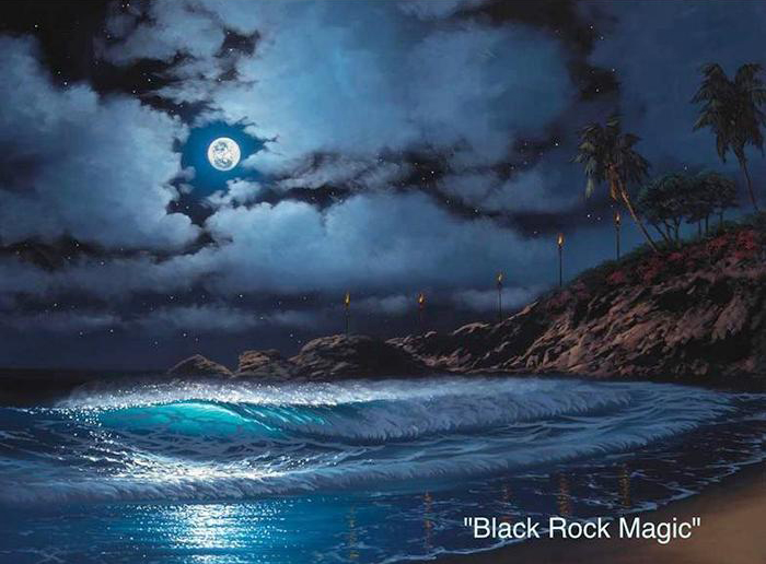 Black Rock Magic - Art by Walfrido Garcia at Wyland Galleries of the Florida Keys
