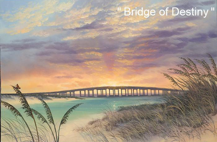 Bridge of Destiny - Art by Walfrido Garcia at Wyland Galleries of the Florida Keys