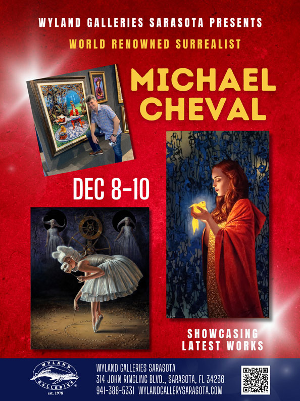 CHEVAL-Poster-Wyland-Sarasota-DEC-2023-WEB Michael Cheval Live Artist Show at Wyland Galleries Sarasota