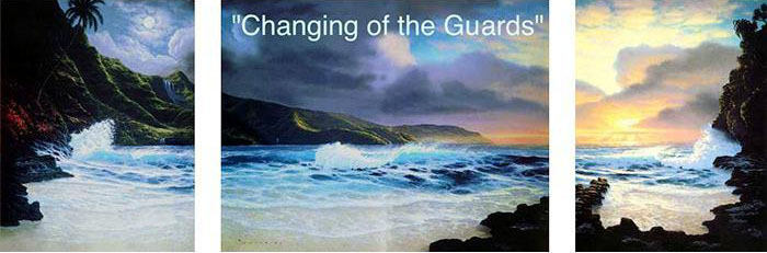 Changing of the Guards - Art by Walfrido Garcia at Wyland Galleries of the Florida Keys