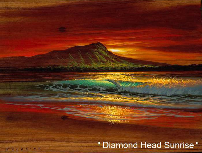 Diamond Head Sunrise - Art by Walfrido Garcia at Wyland Galleries of the Florida Keys
