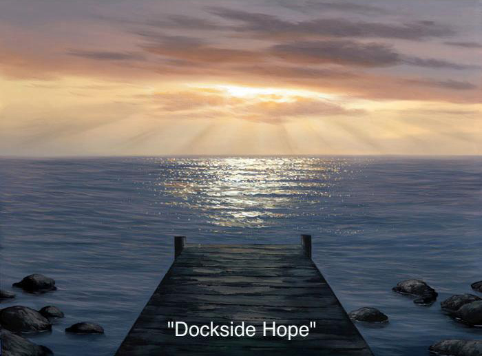 Dockside Hope - Art by Walfrido Garcia at Wyland Galleries of the Florida Keys