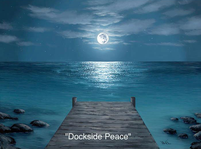 Dockside Peace - Art by Walfrido Garcia at Wyland Galleries of the Florida Keys