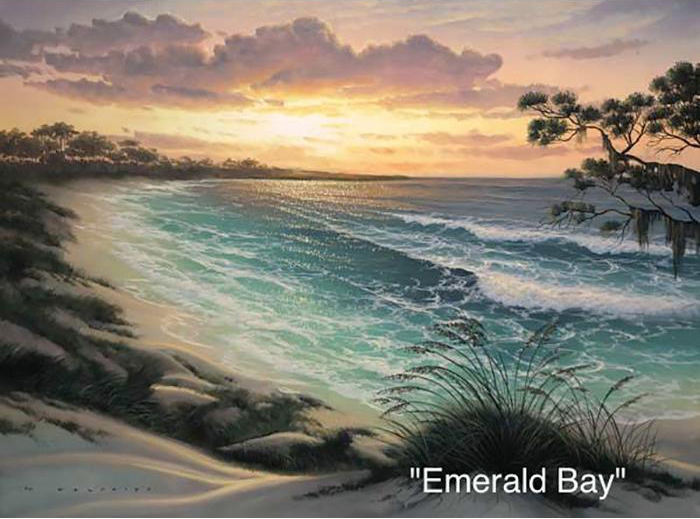 Emerald Bay - Art by Walfrido Garcia at Wyland Galleries of the Florida Keys