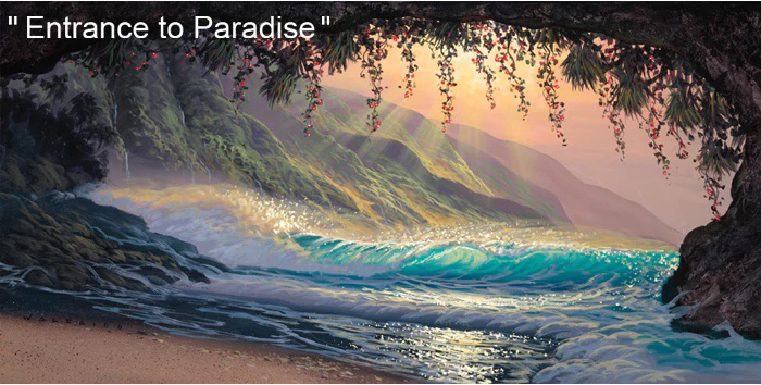 Entrance to Paradise - Art by Walfrido Garcia at Wyland Galleries of the Florida Keys