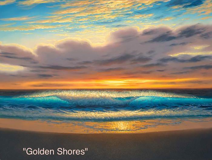 Golden Shores - Art by Walfrido Garcia at Wyland Galleries of the Florida Keys