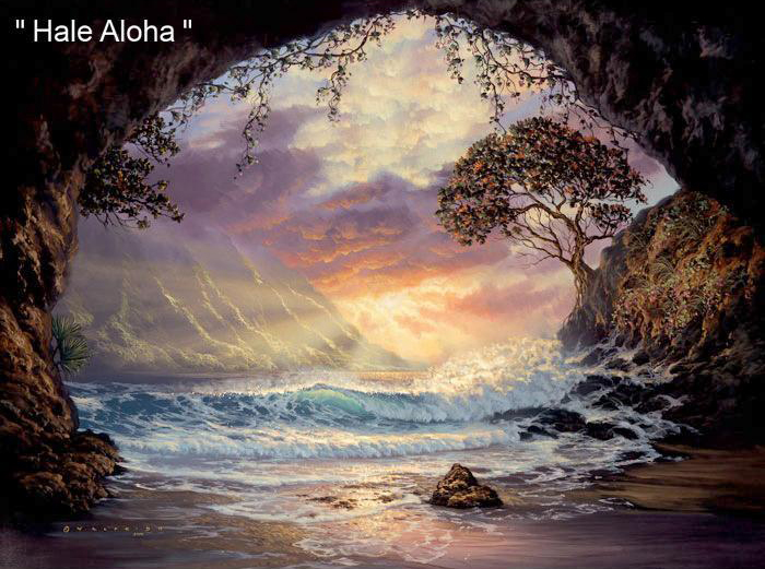 Hale Aloha - Art by Walfrido Garcia at Wyland Galleries of the Florida Keys