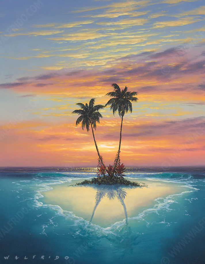 Island Love - Art by Walfrido Garcia at Wyland Galleries of the Florida Keys