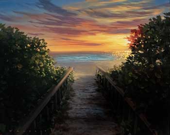 Meet you at Sunset by Walfrido Garcia at Wyland Galleries of the Florida Keys
