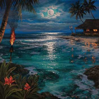 Paradise Bungalow by Walfrido Garcia at Wyland Galleries of the Florida Keys