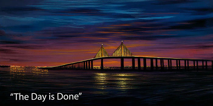 The Day is Done Art by Walfrido Garcia at Wyland Galleries of the Florida Keys