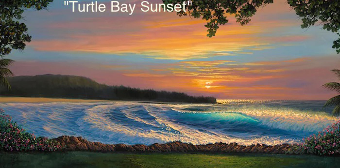 Turtle Bay Sunset - Art by Walfrido Garcia at Wyland Galleries of the Florida Keys