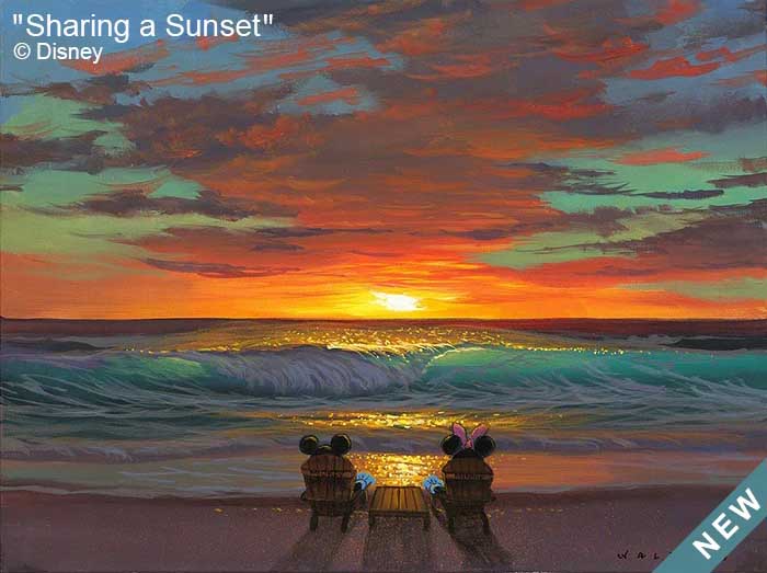 Sharing a Sunset Art by Walfrido Garcia at Wyland Galleries of the Florida Keys