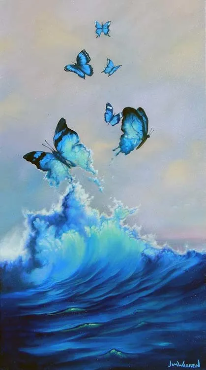 Blue Butterflies by Jim Warren Wyland Galleries