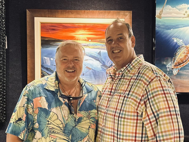 Wyland Gallery Sarasota - owners Guy Vincent and Jay Schaffer